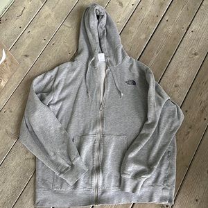 The North Face Mens Grey hooded sweatshirt size XL
